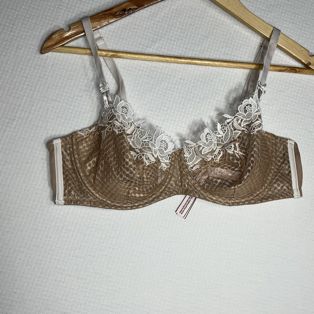 Victoria's Secret Dream Angels Lace Semi-Sheer Push-Up Without Padding Bra 38C